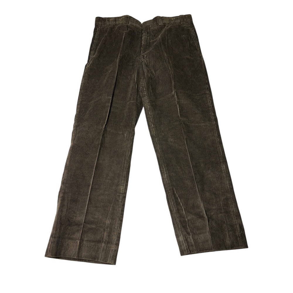 LL Bean Mens Corduroy Pants Brown‎ Straight Fit Waist 38X30 Cotton Blend Casual